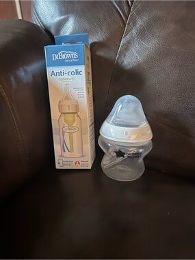 Dr. Brown's Anti-Colic Baby Bottle and Clear Tommee Tippee Bottle